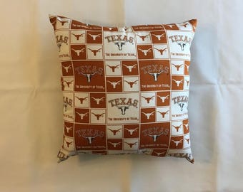 Throw Pillow COVER Texas Longhorn Cow Texas Longhorns Pillow Cover. Football
