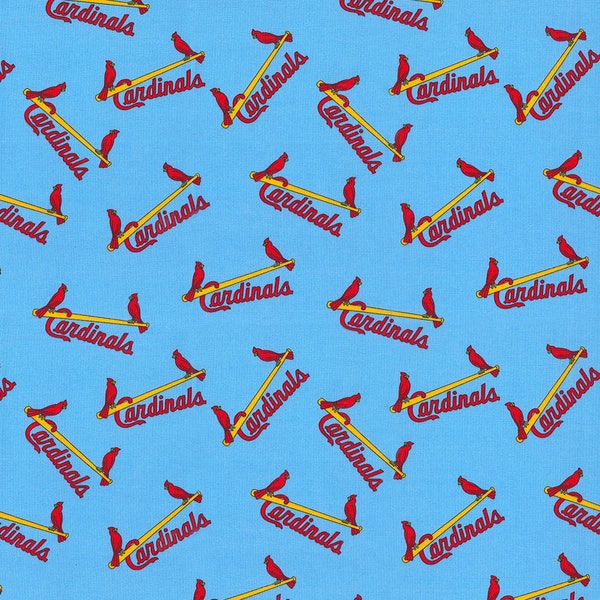 MLB St LOUIS CARDINALS Throwback Print Baseball 100% cotton fabric licensed material Crafts, Quilts, Home Decor