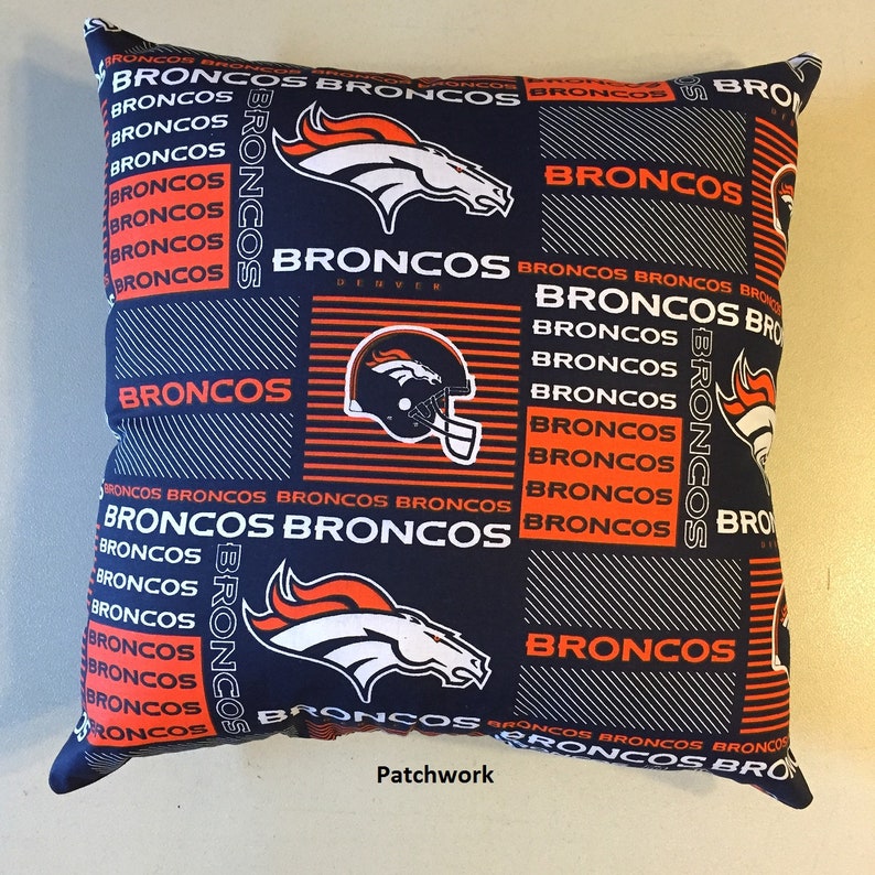NFL DENVER BRONCOS Football Throw pillow sports fan Etsy