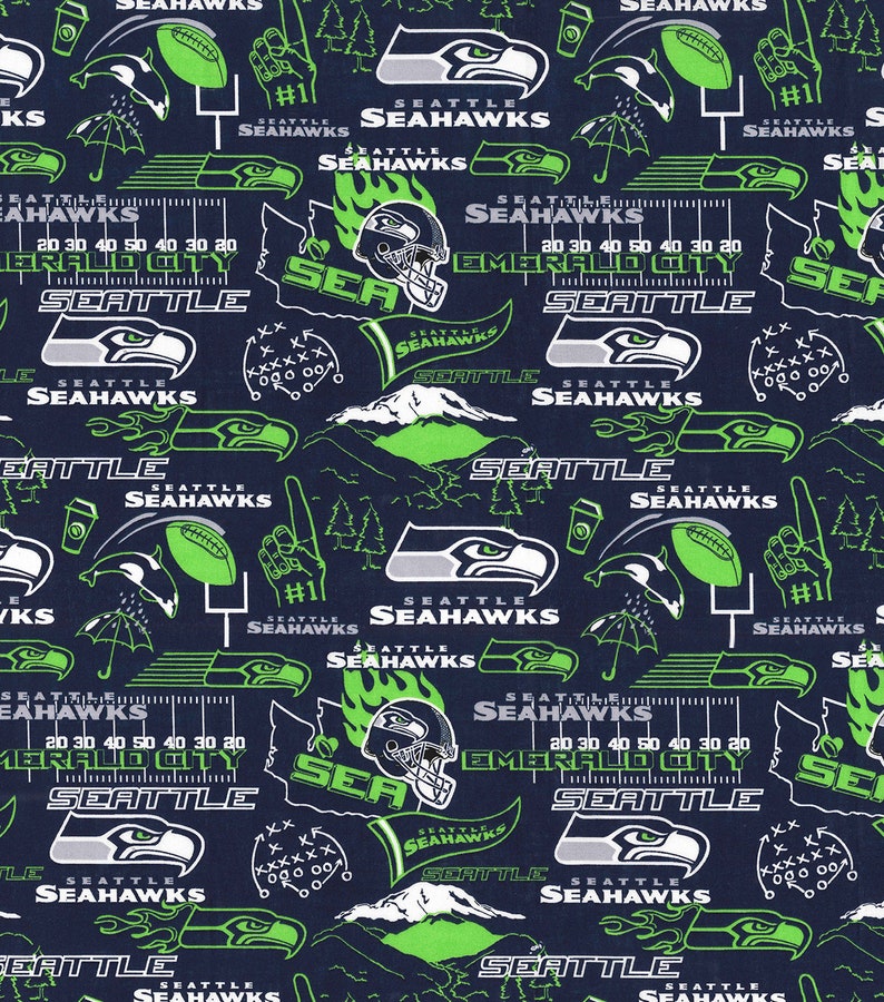 NFL SEATTLE SEAHAWKS 'emerald City' Print Football - Etsy