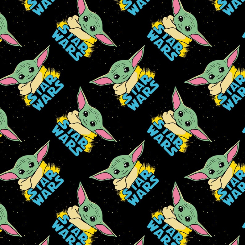 Star Wars MANDALORIAN Baby Yoda Print 100/% cotton fabric material for Crafts clothing and Home Decor Licensed Quilts