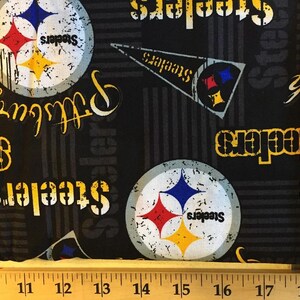 NFL PITTSBURGH STEELERS Vintage Retro Print Football 100% cotton fabric licensed material Crafts, Quilts, Home Decor image 3