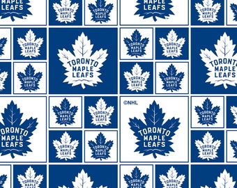 New NHL TORONTO MAPLE LEAFs Patchwork Hockey 100% cotton fabric material you choose length  Crafts, Quilts, clothing, Decor