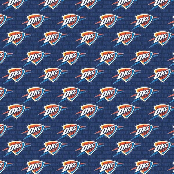 New Nba OKLAHOMA CITY THUNDER Mini Print 100% cotton fabric, you choose size, sports fan, decorative, gift, man cave, official fabric