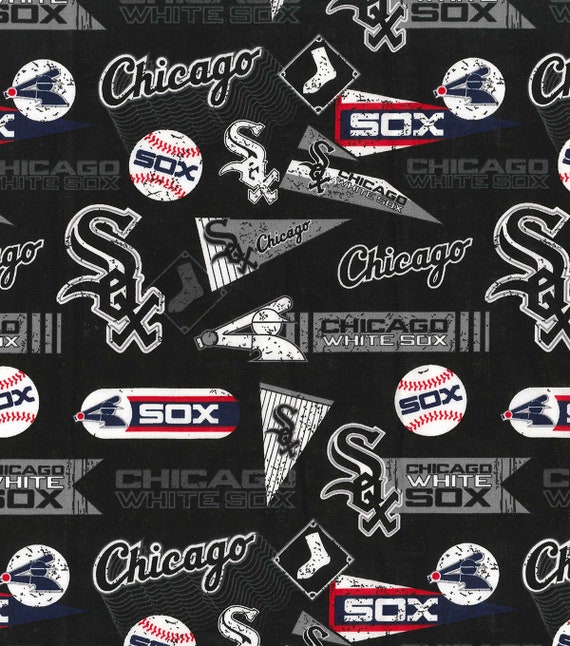 MLB CHICAGO White Sox Vintage Retro Print Baseball 100% Cotton