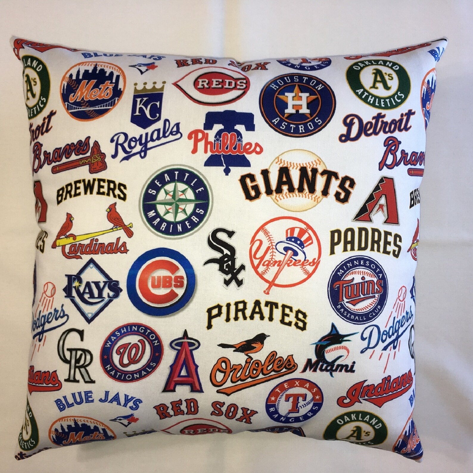 MLB ALL TEAMS Baseball Throw Pillow Sports Fan Decorative Etsy
