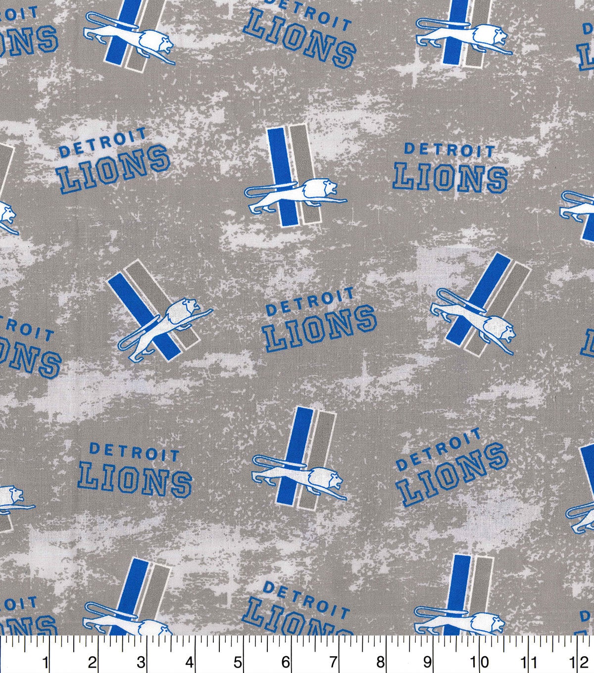 NFL DETROIT LIONS Throwback Print Football 100% Cotton Fabric Licensed  Material Crafts, Quilts, Home Decor 