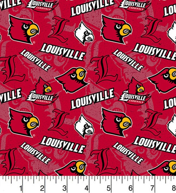 University of Louisville- NCAA Allover Fleece Print Fabric