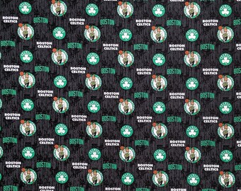 Boston Celtics Cotton Fabric Etsy