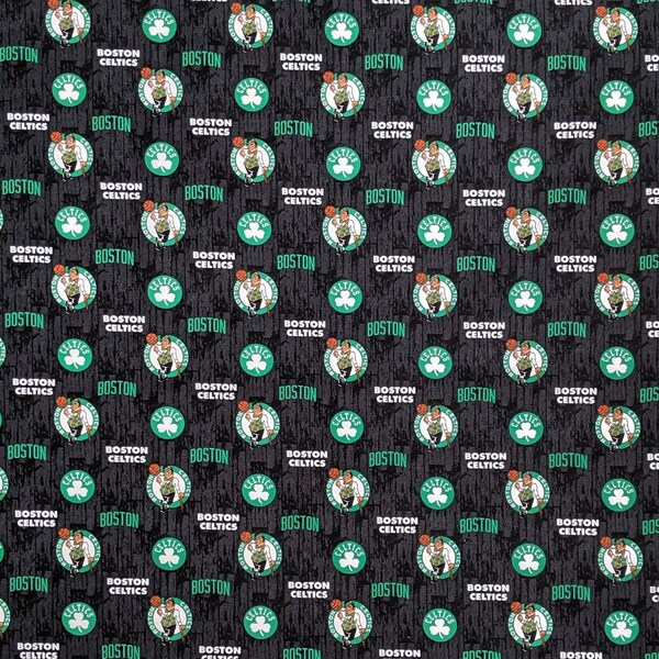 New NBA BOSTON CELTICS Allover Print #3 100% cotton fabric, you choose size, sports fan, decorative, gift, man cave, official fabric