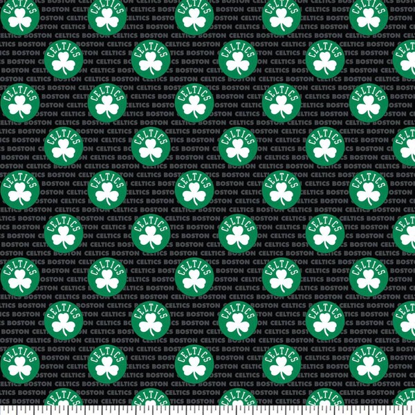 New NBA BOSTON CELTICS Mini Print 100% cotton fabric, you choose size, sports fan, decorative, gift, man cave, official fabric