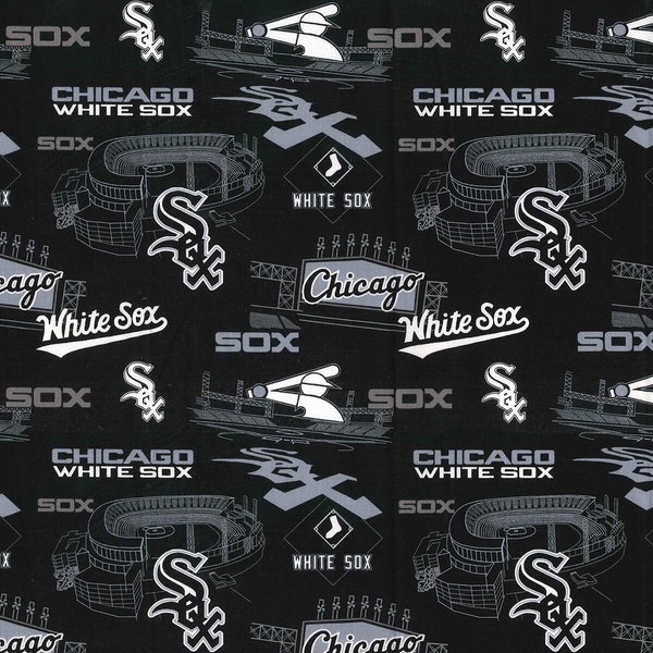 MLB CHICAGO WHITESOX Stadium Print Baseball 100% cotton fabric licensed material Crafts, Quilts, Home Decor