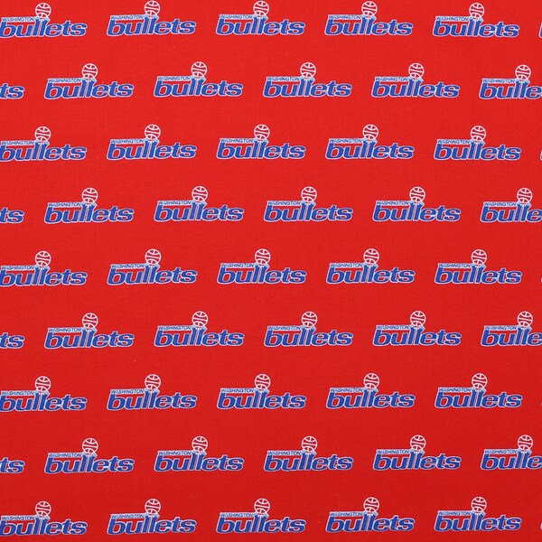 New NBA WASHINGTON BULLETS Allover Print 100% cotton fabric, you choose size, sports fan, decorative, gift, man cave, official fabric