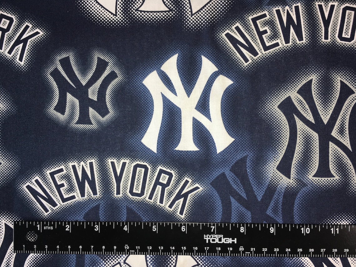 MLB NEW YORK Yankees Watermark Print Baseball 100% Cotton - Etsy