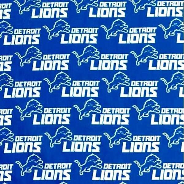 NFL DETROIT LIONS Allover Print #2 100% cotton licensed fabric material you choose length for Crafts, Quilts, clothing and Home Decor