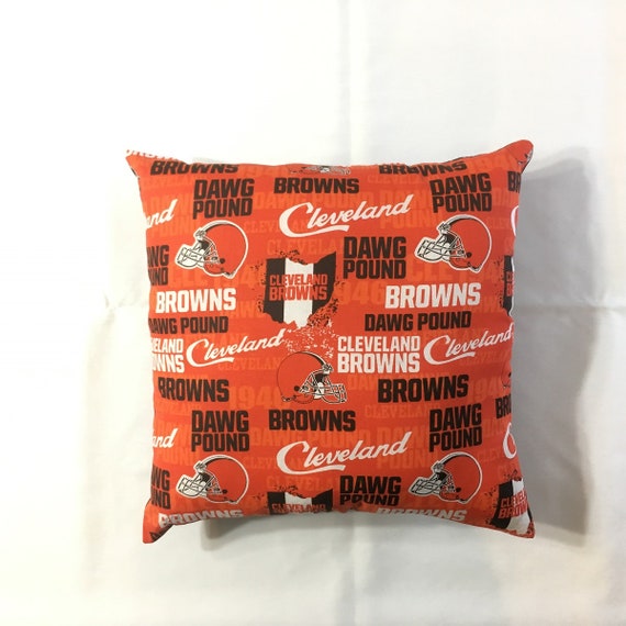 Nfl Cleveland Browns Football Throw Pillow Sports Fan Etsy