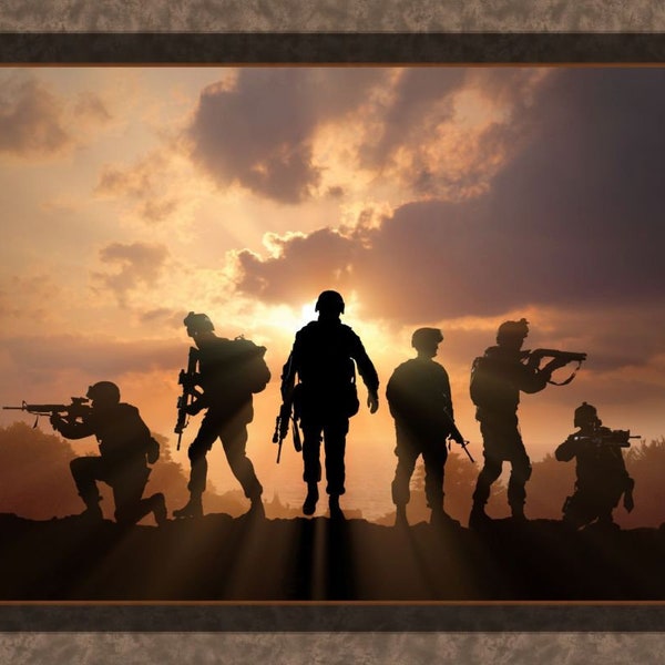 Military Quilt Panel Etsy