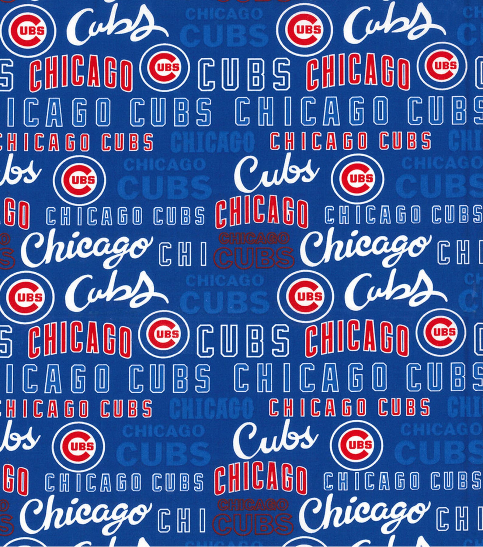 MLB CHICAGO CUBs Throwback Logos Imprimir Béisbol 100 tela de Etsy
