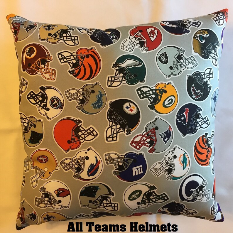 NFL ALL TEAMS Football Throw Pillow Sports Fan Decorative Etsy