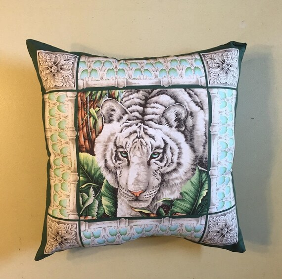 white tiger pillow