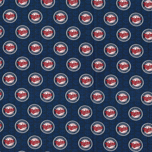 MLB MINNESOTA TWINS Mini Print 100% cotton fabric licensed material Crafts, Quilts, Home Decor