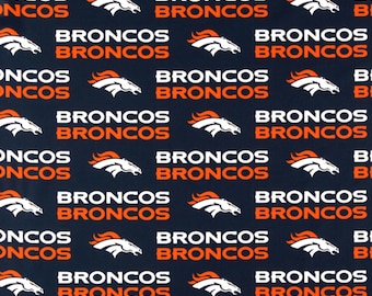 NFL DENVER BRONCOS Navy Football 100% cotton licensed fabric material  or yard Crafts, Quilts, Home Decor