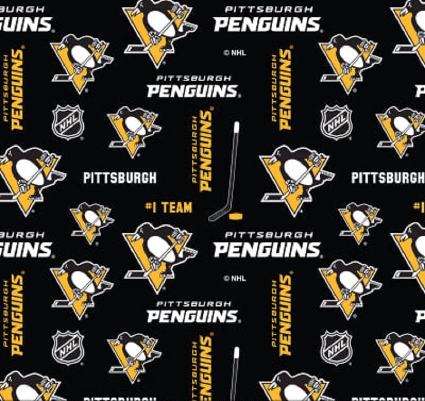 Pittsburgh Penguins Digi Camo NHL Fleece Fabric Remnants - College Fabric  Store
