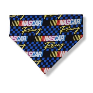 NASCAR RACING Allover Print Over Collar Dog Bandana, Available in multiple sizes, With or Without collar included! Free Shipping!