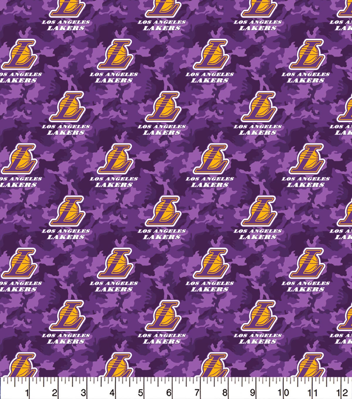 NBA - Los Angeles Lakers Sticker Toss Purple Yardage