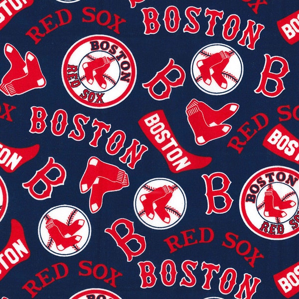 MLB BOSTON Red Sox Hall of Fame Print Baseball 100% cotton fabric licensed material Crafts, Quilts, Home Decor