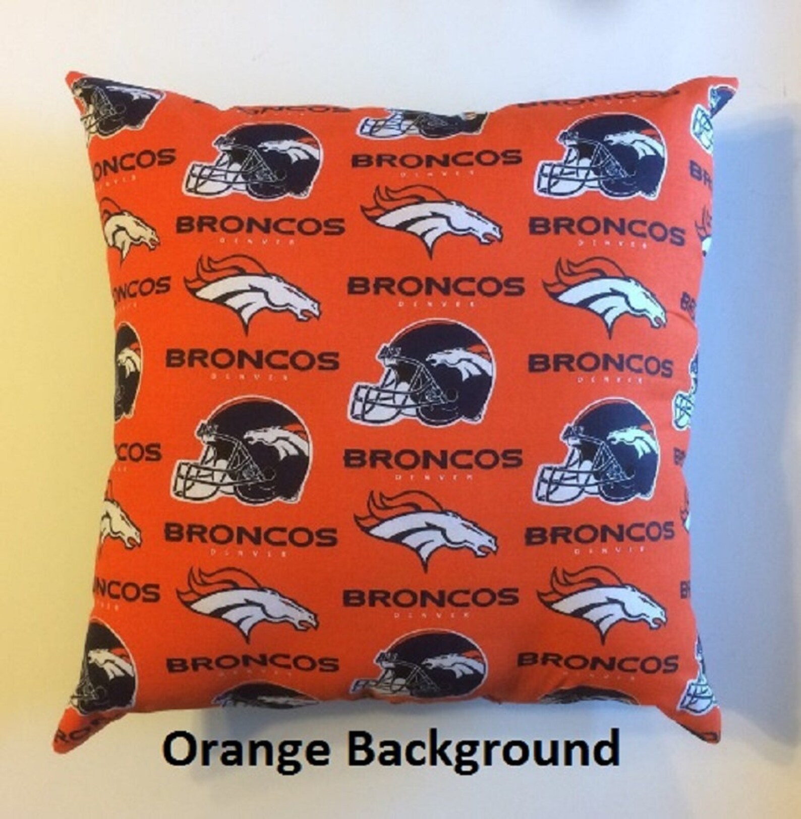NFL DENVER BRONCOS Football Throw pillow sports fan Etsy
