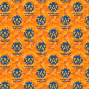 New NBA GOLDEN STATE WARRIORs Camo Print 100% cotton fabric, you choose size, sports fan, decorative, gift, man cave, official fabric