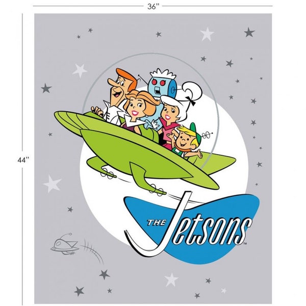 New Large THE JETSONS on a 100% Cotton Panel for quilts, crafts, wall hanging, Nursery