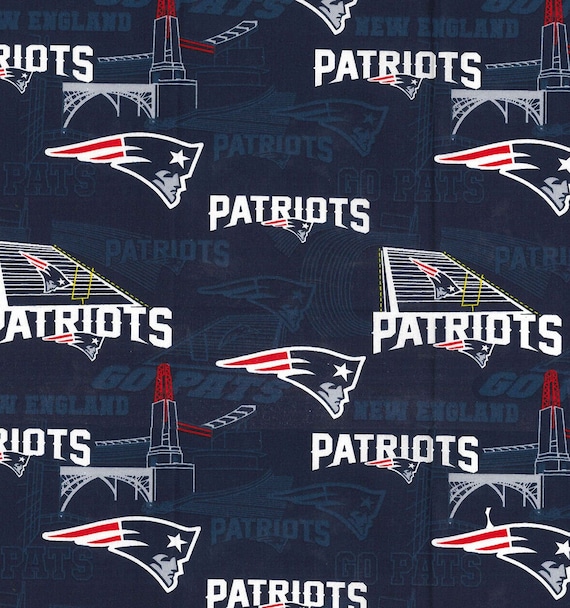 NFL NEW ENGLAND Patriots Stadium Print Football 100% Cotton - Etsy