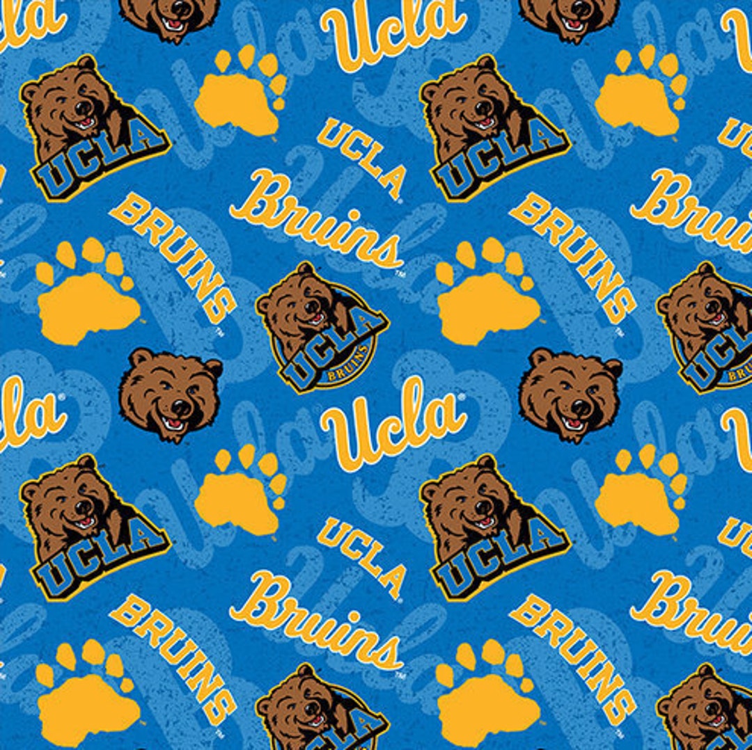 Ucla Rug NCAA UCLA BRUINS Watermark Print 100% Cotton Fabric Material You Choose ...