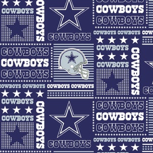 NFL New DALLAS COWBOYS Patchwork Football 100% cotton fabric material you choose length licensed Crafts, Quilts, Home Decor
