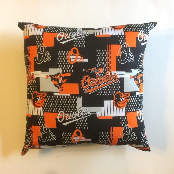 MLB Baltimore Orioles Complete 15"x 15" Baseball Throw pillows, sports fan, decorative pillow, gift, man cave, official fabric - 4 Styles