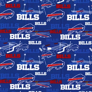 NFL BUFFALO BILLS Stadium Print Football 100% cotton fabric licensed material Crafts, Quilts, Home Decor