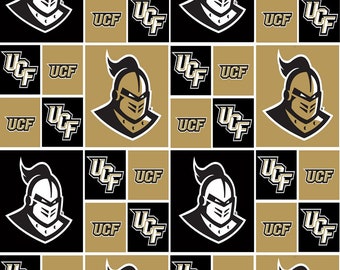 NCAA Universidad de Florida Central UCF Knights Patchwork Estampado Fútbol 100% algodón material usted elige largo Edredones con licencia