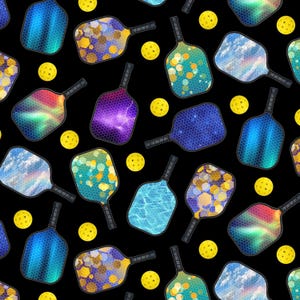 PICKLEBALL Allover Print 100% cotton fabric material for Crafts, Quilts, clothing and Home Decor