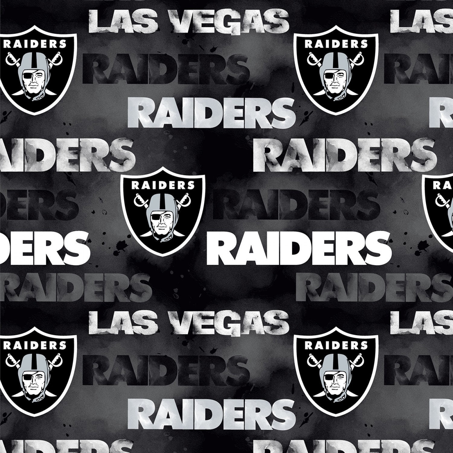 NFL LAS VEGAS RAIDERs New Black Print 100% cotton fabric material you  choose length licensed Crafts, Quilts, Home Decor