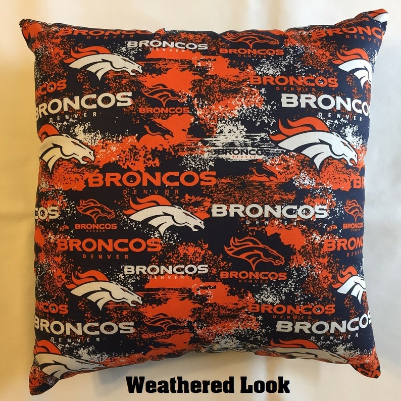 NFL DENVER BRONCOS Football Throw pillow sports fan Etsy