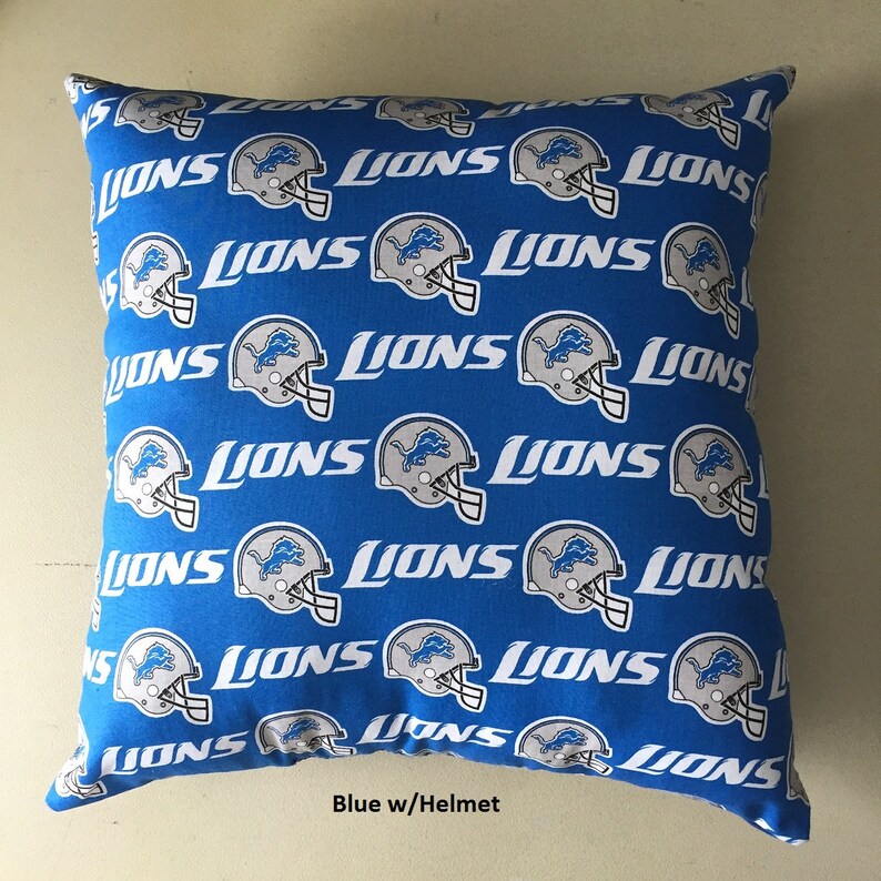 NFL DETROIT LIONS Football Throw Pillow Sports Fan Etsy