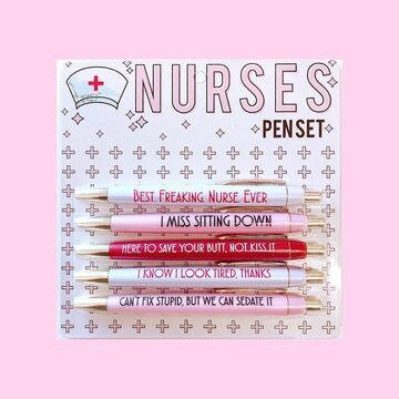 sacorola RNAB09WJGN1YR funny pens for adults, funny pens for coworkers, cool pens with erasers, erasable pens multicolor funny nurse pens