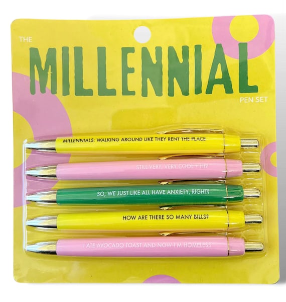 Millennial pen set, millennial, millennial gift, stocking stuffer,