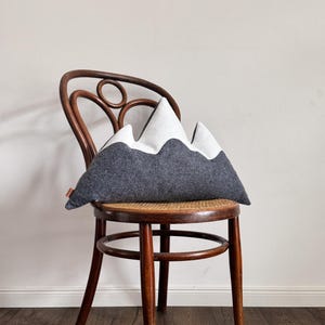 Triglav Mountain Cushion • Mountain Pillow • Organic Spelt Husks Lavender Infill • Felt Alpine Cushion • Decorative Throw Pillow • Maxi Size