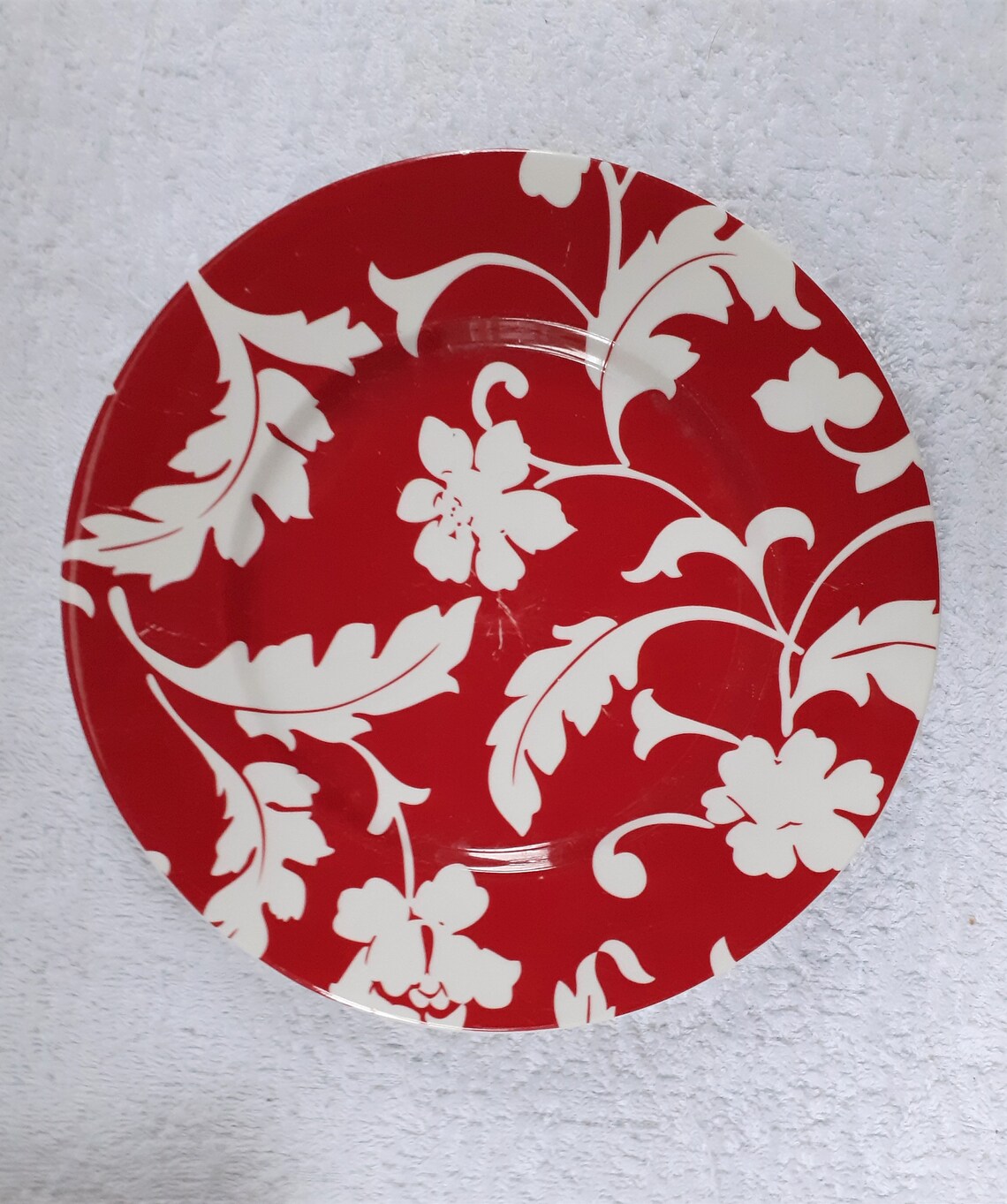 Marks & Spencer RED DAMASK set of 4 SALAD Plates Etsy Marks & Spencer RED DAMASK set of 4 SALAD Plates Etsy