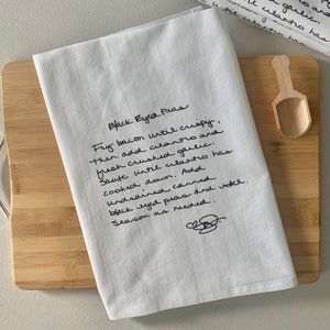 22 paños de cocina con recetas escritas a mano: paños de cocina de algodón