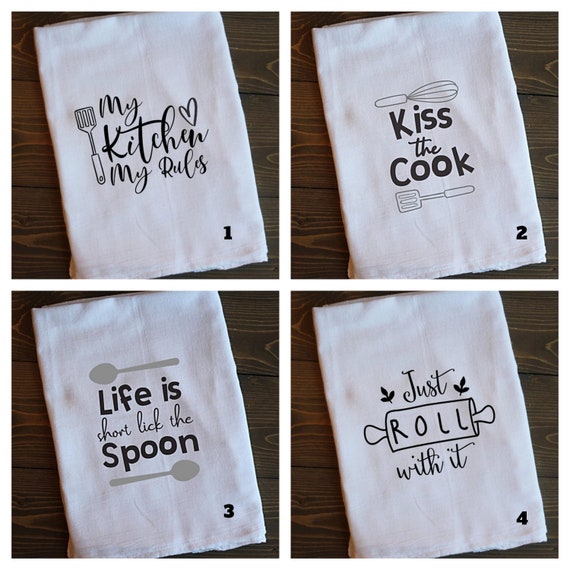 Funny Kitchen Flour Sack Towels - Individual – Shower Them With Gifts LLC