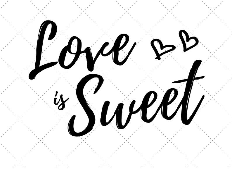 Love is Sweet PNG JPG High Resolution Clip Art INSTANT | Etsy
